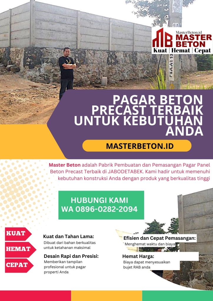 Harga Pagar Beton Pracetak di Ciputat Timur Pamulang 