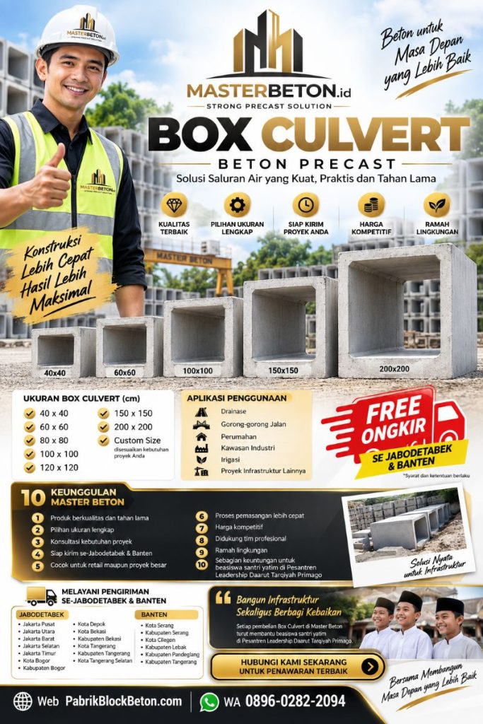 Pabrik Jual Box Culvert di Jakarta Bogor Depok Tangerang Bekasi Serang Cilegon Pandeglang 3