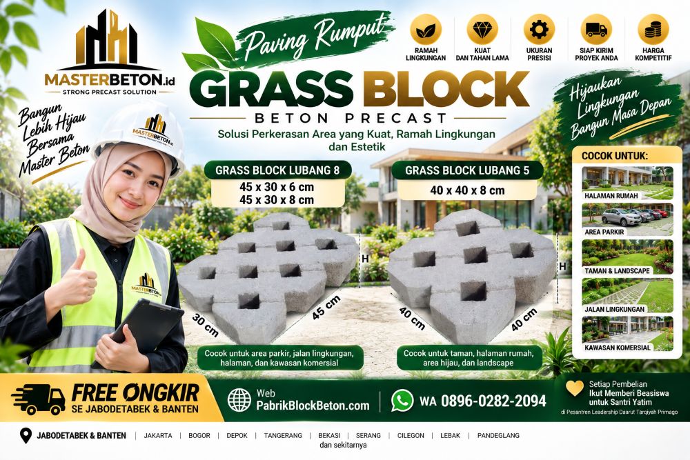 Pabrik Jual Grass Block Paving Rumput di Jakarta Bogor Depok Tangerang Bekasi Serang Cilegon Pandeglang