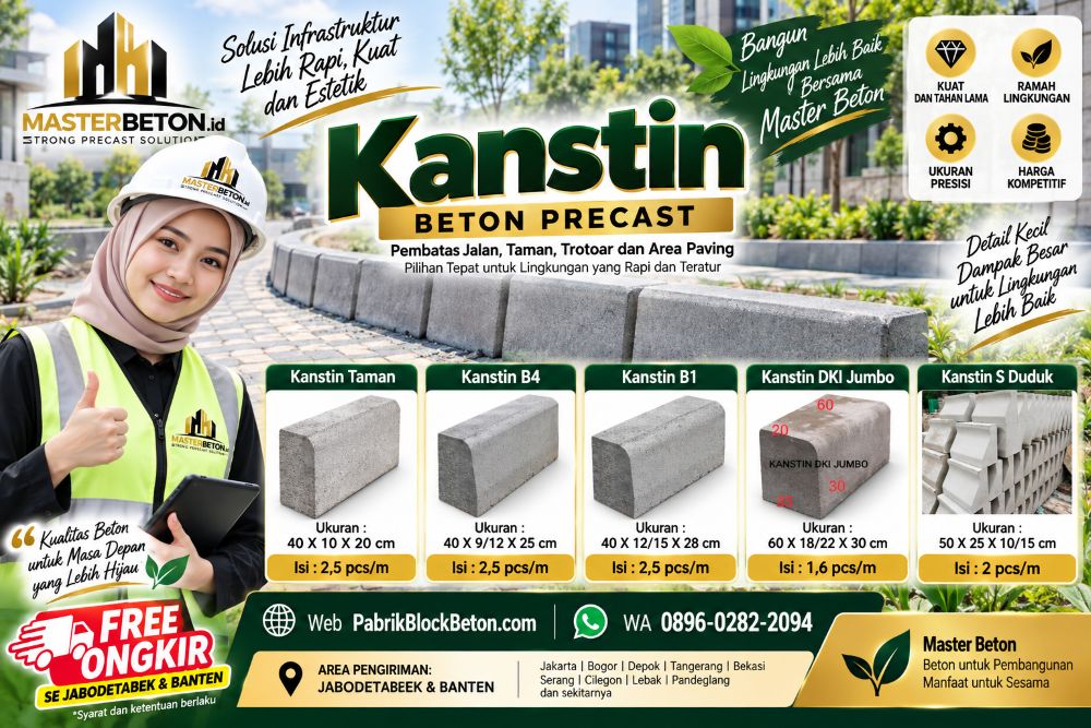 Pabrik Jual Kanstin Beton di Jakarta Bogor Depok Tangerang Bekasi Serang Cilegon Pandeglang
